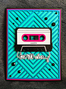 Retro Cassette Tape Birthday Card