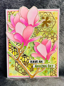 Blossoming Pink Magnolias Amazing Day Card