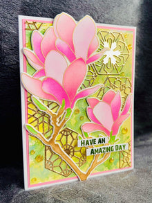 Blossoming Pink Magnolias Amazing Day Card