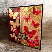 Butterfly Clusters Alcohol Ink Happy Birthday Card