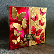 Butterfly Clusters Alcohol Ink Happy Birthday Card