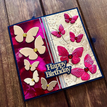 Butterfly Clusters Alcohol Ink Happy Birthday Card