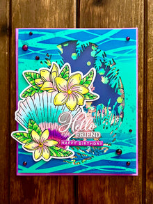 Seashell Hello Friend Happy Birthday Shaker Card
