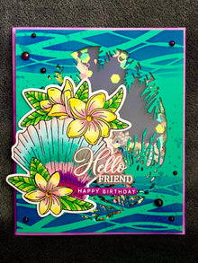 Seashell Hello Friend Happy Birthday Shaker Card