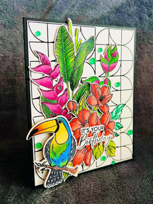 Toucan Floral Jungle Foliage It’s Your Birthday Card