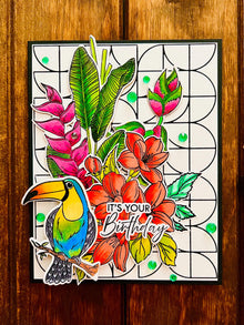 Toucan Floral Jungle Foliage It’s Your Birthday Card