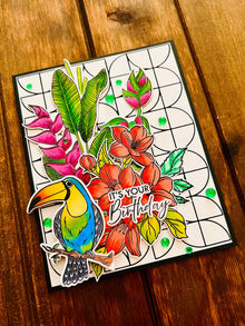 Toucan Floral Jungle Foliage It’s Your Birthday Card