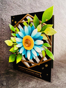 Blue Daisy Have a Blessed Day Card