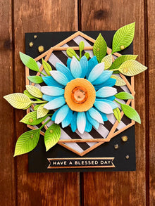 Blue Daisy Have a Blessed Day Card