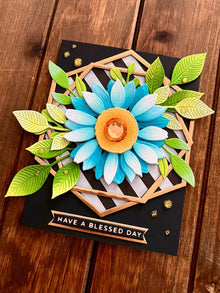 Blue Daisy Have a Blessed Day Card
