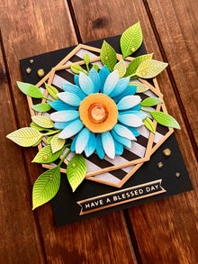 Blue Daisy Have a Blessed Day Card