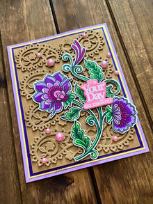 Folk Style Flower Vine with Paisley Background It’s Your Day Celebrate Card