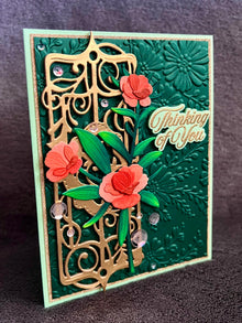 Orange Dianthus Flowers Thinking of You Card