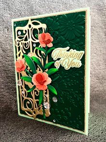 Orange Dianthus Flowers Thinking of You Card