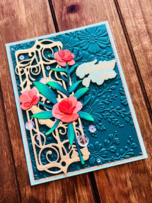 Orange Dianthus Flowers Thinking of You Card