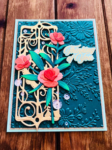 Orange Dianthus Flowers Thinking of You Card