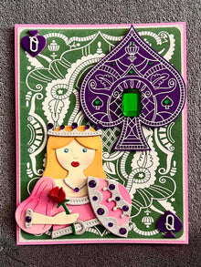 Queen of Spades Blank Card
