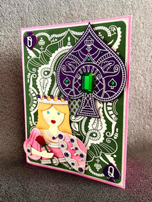 Queen of Spades Blank Card
