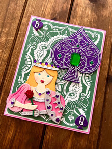 Queen of Spades Blank Card