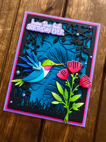 Hummingbird in Flight Best Birthday Ever Card