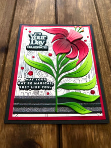 Single Red Daffodil It’s Your Day Celebrate Card