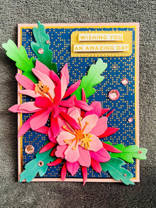 Pink Cactus Flower Duo Wishing You an Amazing Day Card