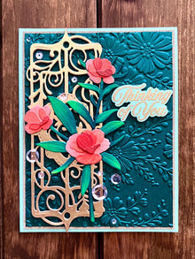 Orange Dianthus Flowers Thinking of You Card