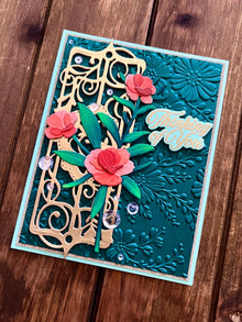 Orange Dianthus Flowers Thinking of You Card