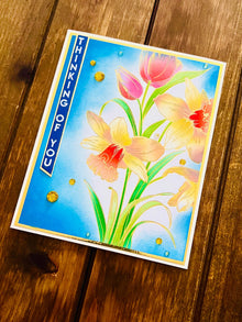 Daffodil Cluster Thinking of You Card