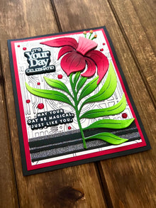 Single Red Daffodil It’s Your Day Celebrate Card
