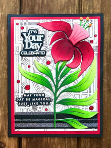 Single Red Daffodil It’s Your Day Celebrate Card