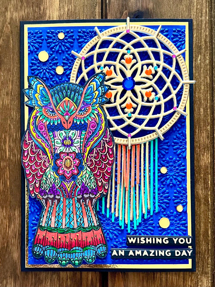Owl and Dreamcatcher Wishing You an Amazing Day Card