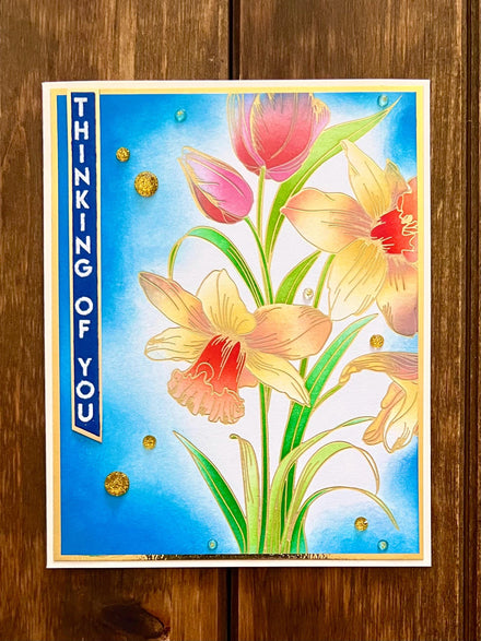 Daffodil Cluster Thinking of You Card