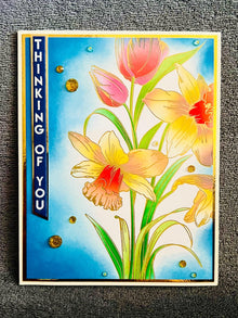 Daffodil Cluster Thinking of You Card