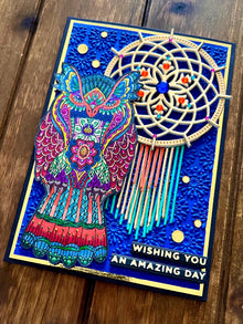 Owl and Dreamcatcher Wishing You an Amazing Day Card