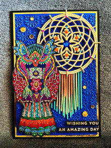 Owl and Dreamcatcher Wishing You an Amazing Day Card
