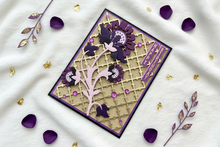 Purple Stylized Flower Stem – White Surface Focal Mockup